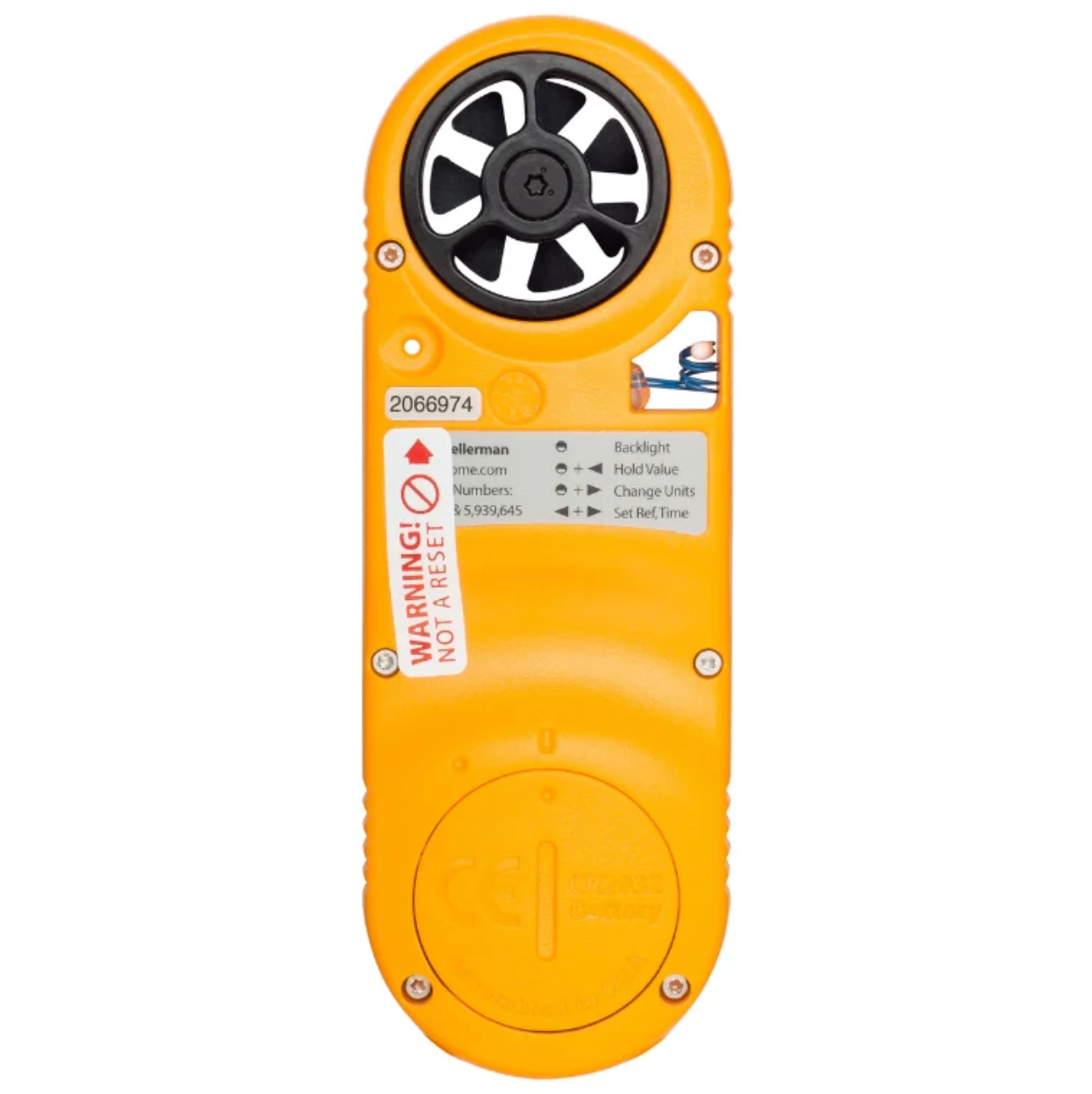 Kestrel 2500 Pocket Weather Meter Rear View