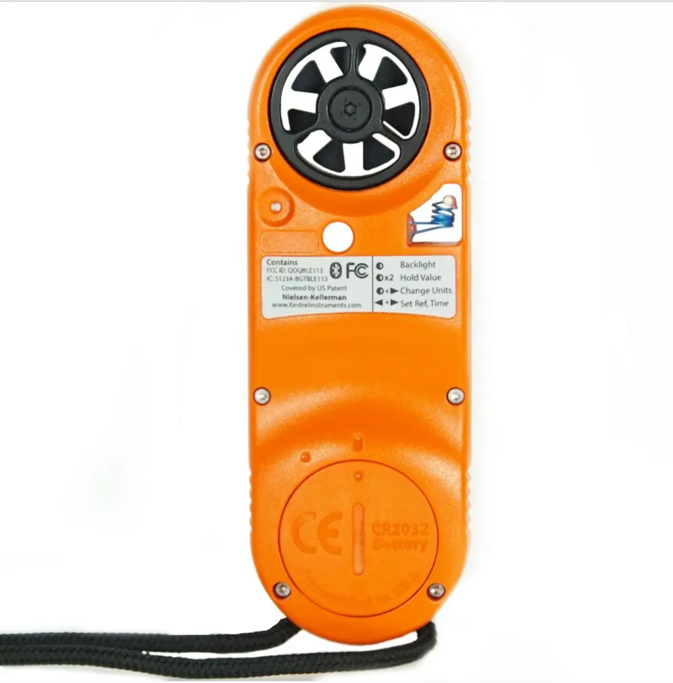 Kestrel 3550FW Fire Weather Meter Rear