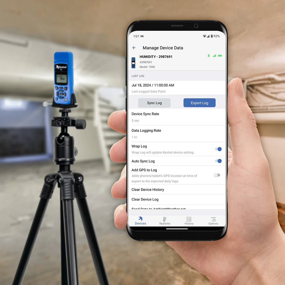 Kestrel 7000 Environmental Meter Wireless Connection