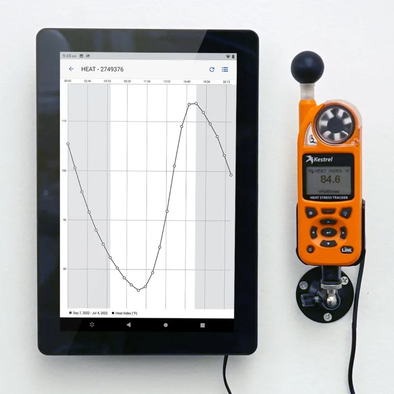 Kestrel Heat Stress Monitoring System Vertical Wall Mount