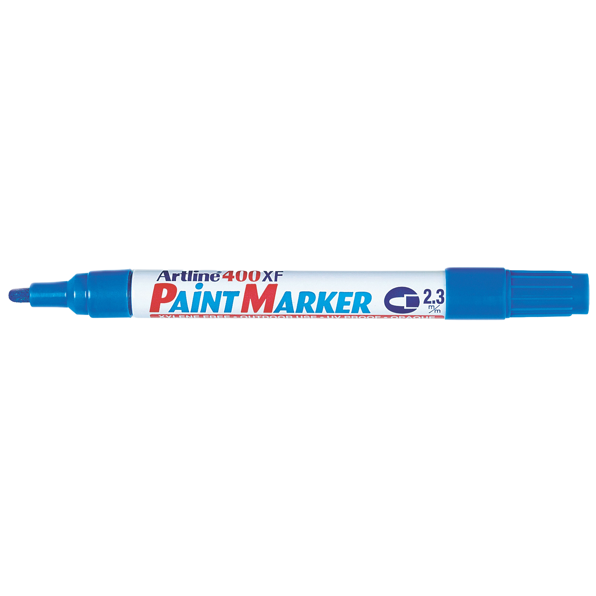 Artline 400XF Blue Paint Marker on a white background