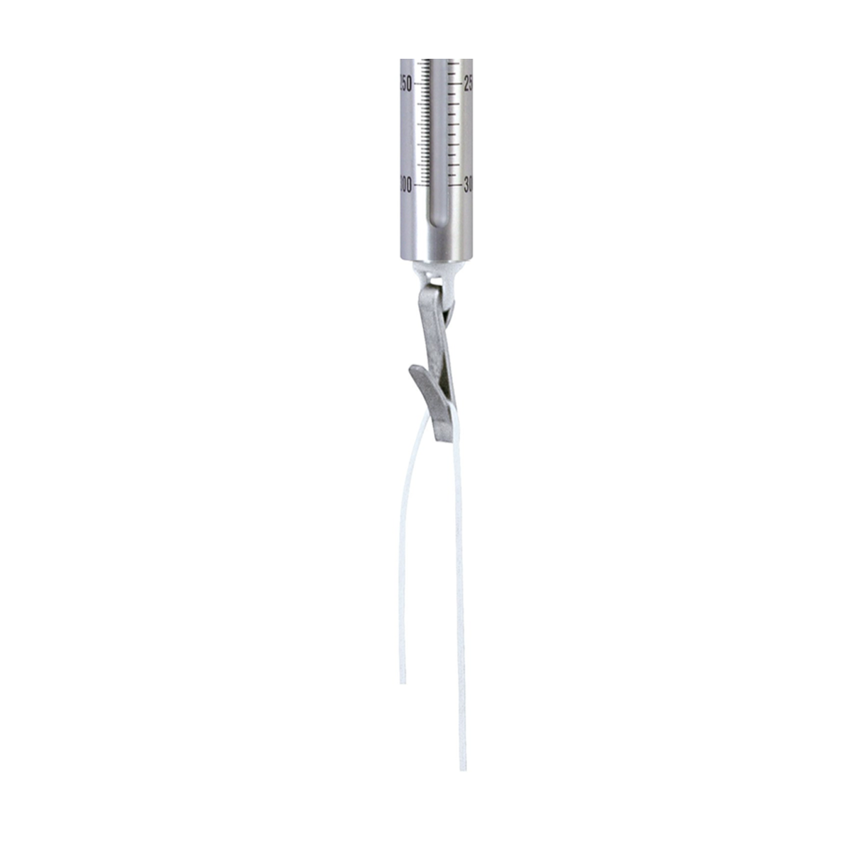 A stainless steel hanging yarn clamp