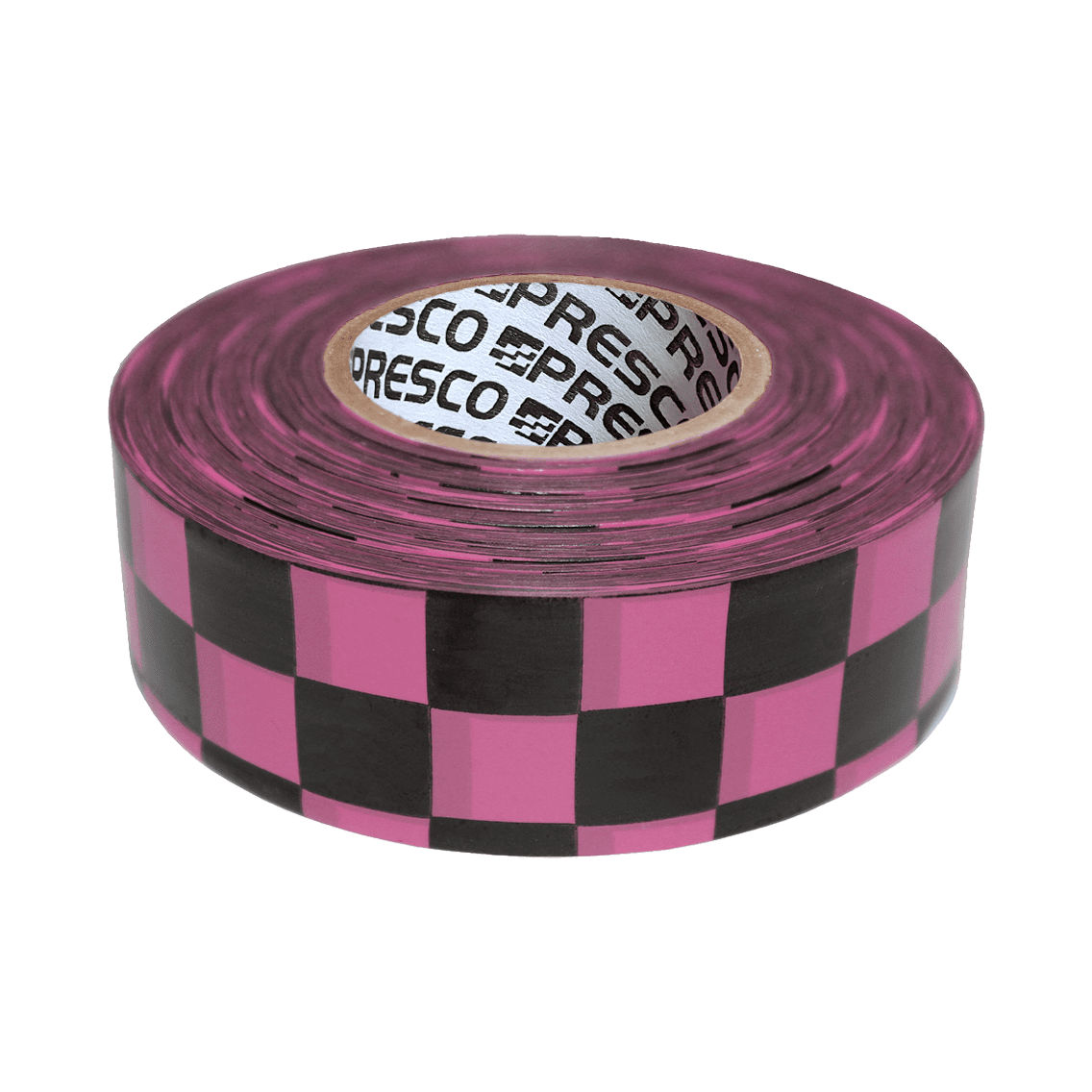 Presco Checkerboard Flagging Tape - Pink and Black