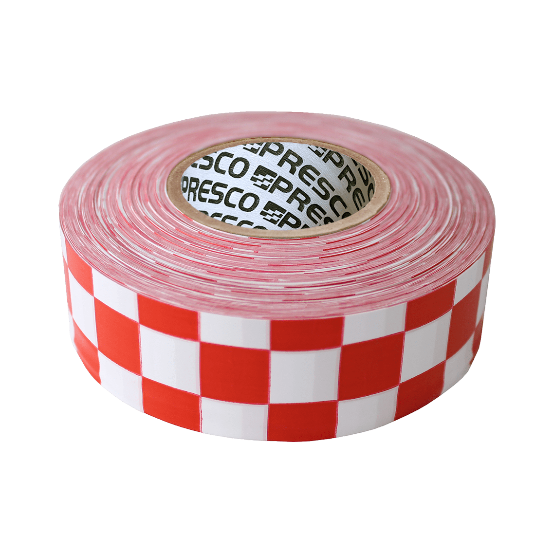 Presco Checkerboard Flagging Tape - Red and White