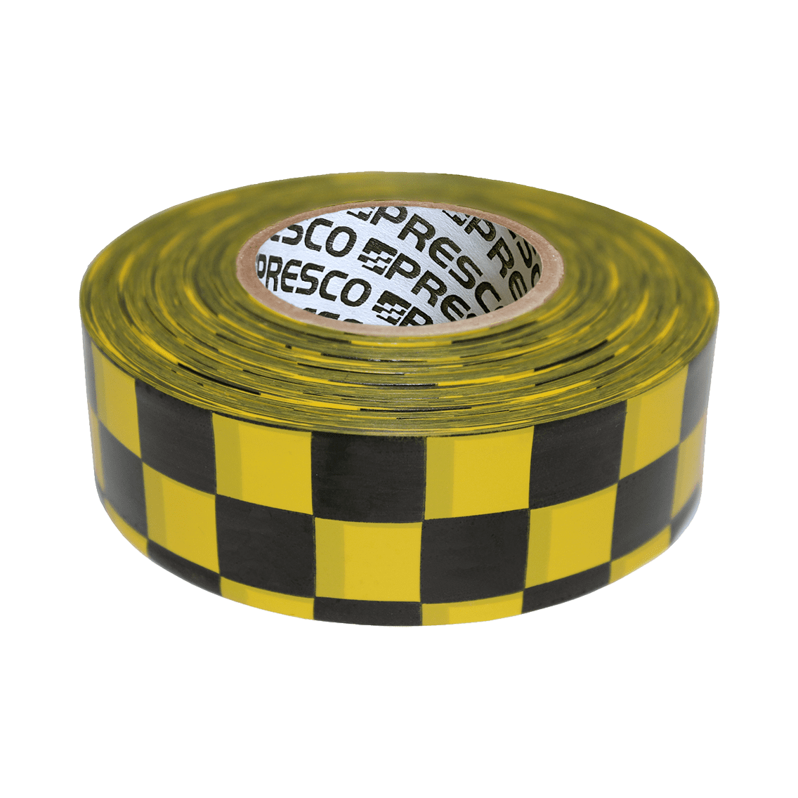Presco Checkerboard Flagging Tape - Yellow and Black