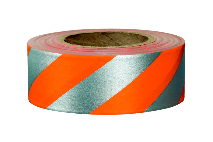 Presco Day Night Flagging Tape - Orange and Silver