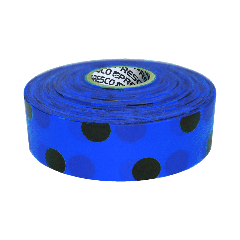 Presco Polka Dot Flagging Tape - Blue and Black