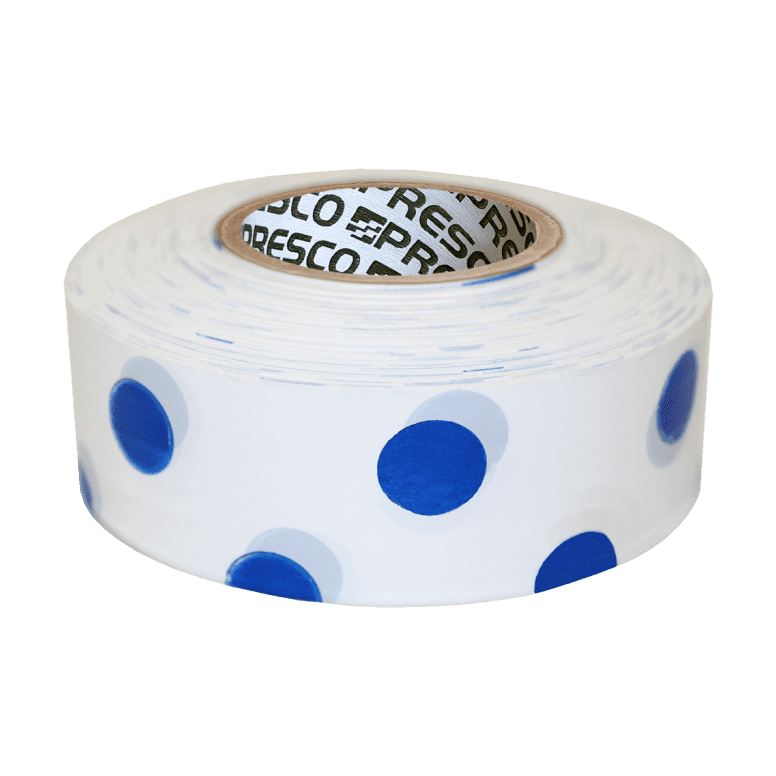 Presco Polka Dot Flagging Tape - Blue and White