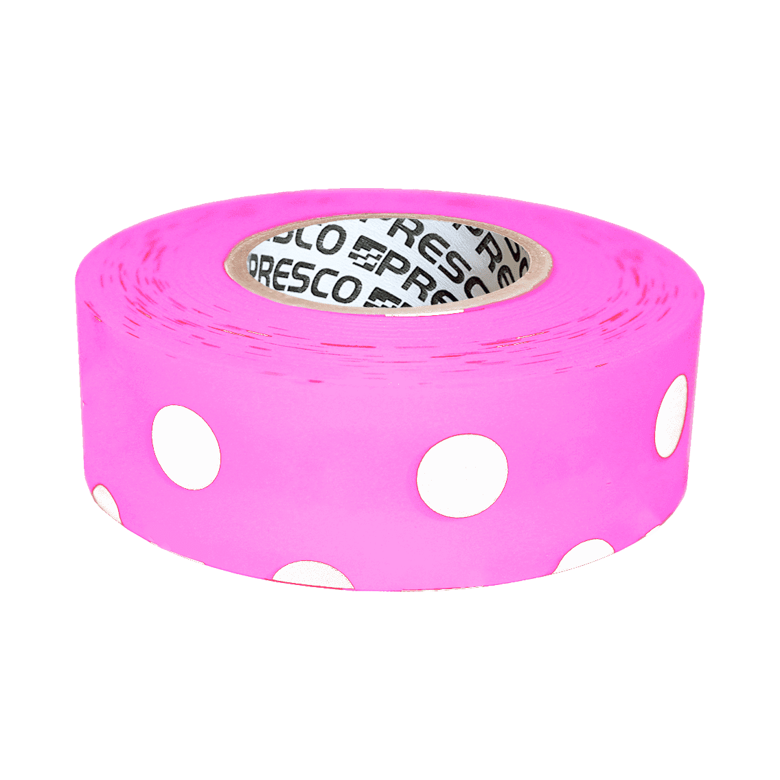 Presco Polka Dot Flagging Tape - Fluro Pink and White