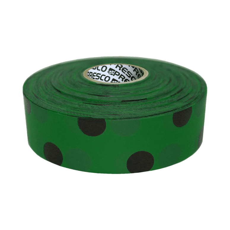 Presco Polka Dot Flagging Tape - Green and Black