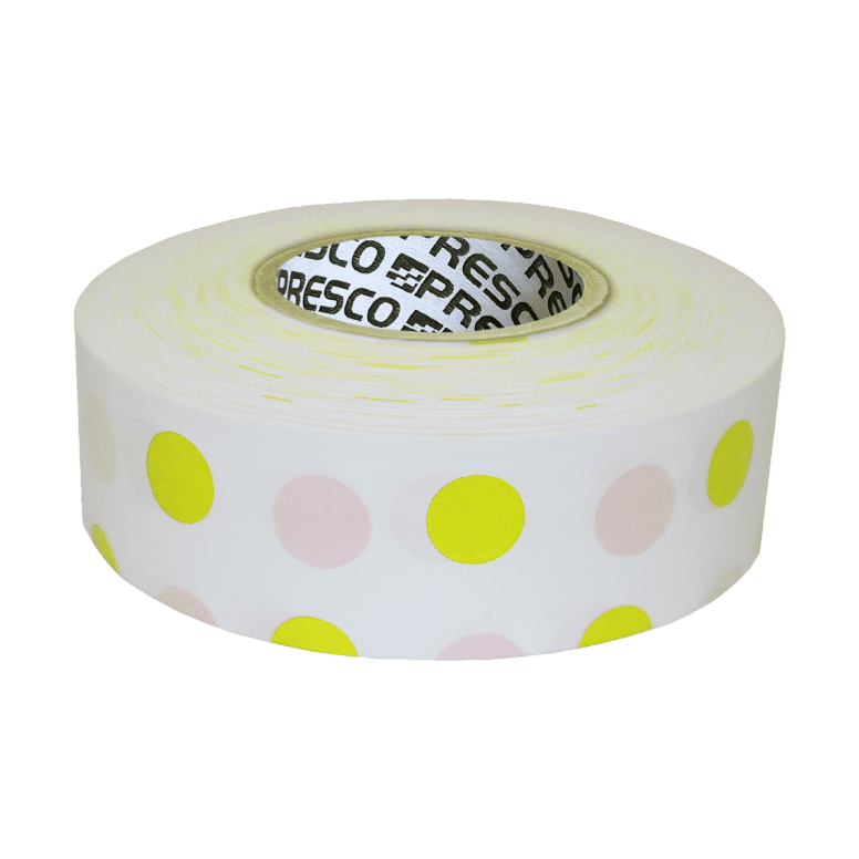 Presco Polka Dot Flagging Tape - Yellow and White