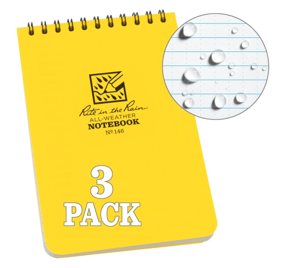 Rite dans la pluie 146, All Weather Universal Polydura Notebook, 105mm x 152mm