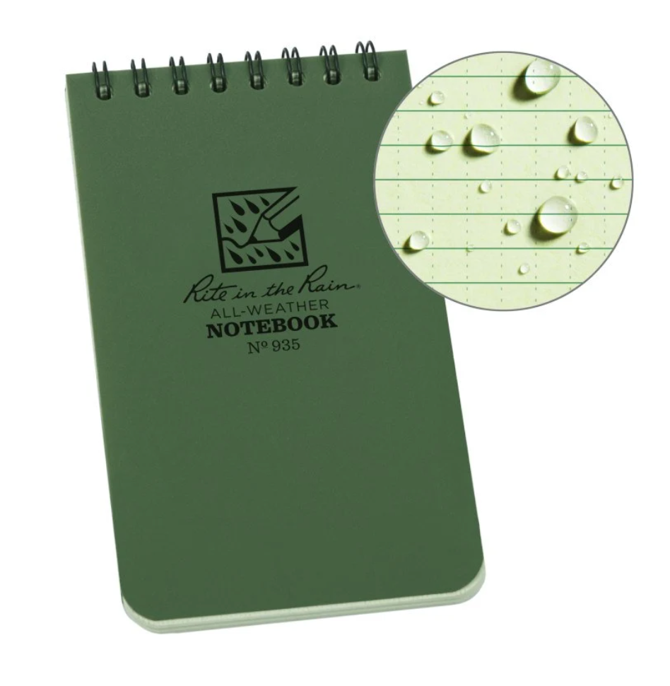 Rite in the Rain Top Spiral Notebook 76mm x 127mm (3" x 5")