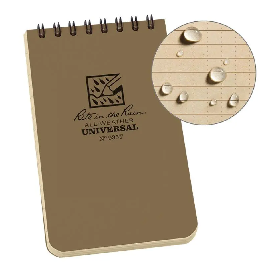 Rite in the Rain Top Spiral Notebook 76mm x 127mm (3" x 5")