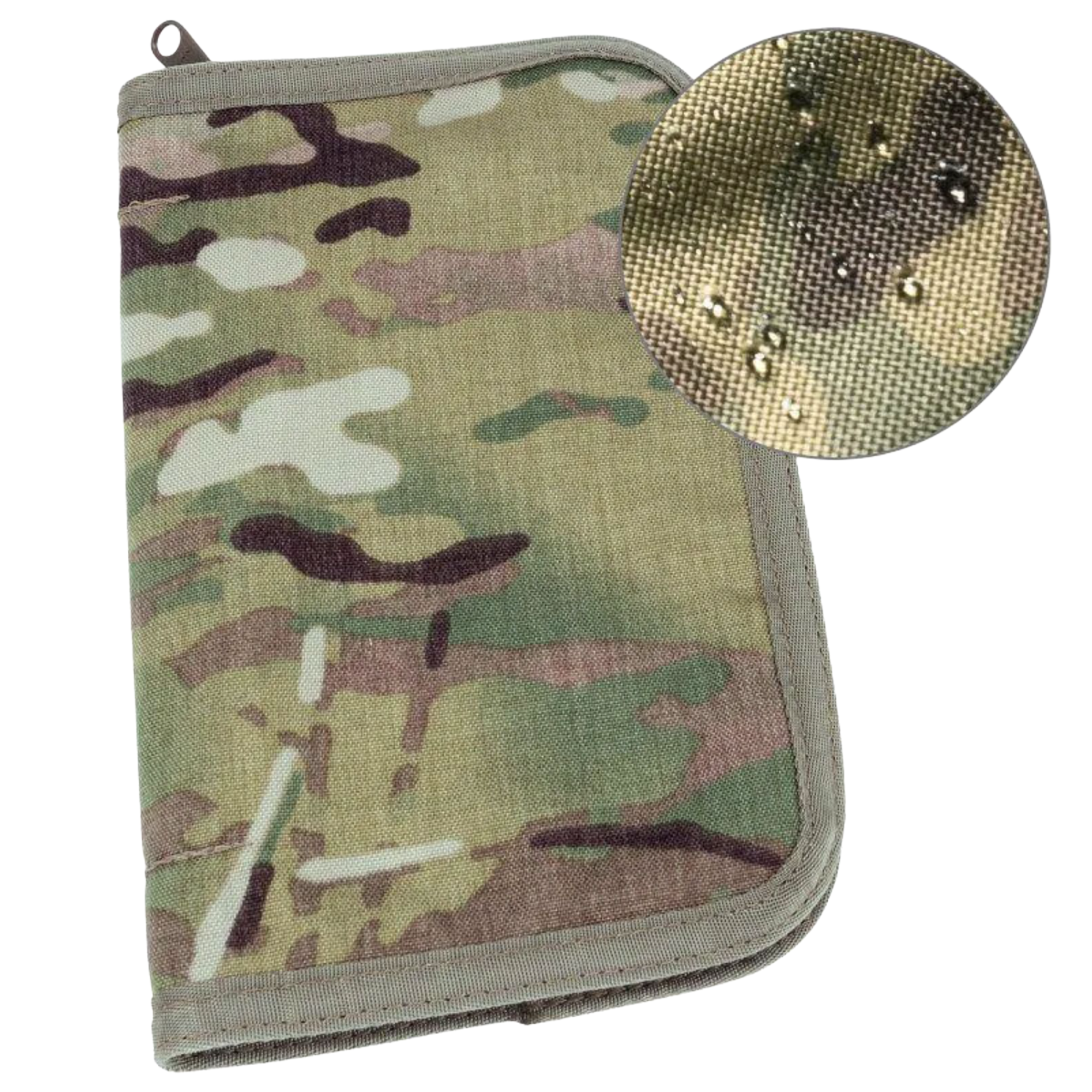 Camouflage pouch on a white background