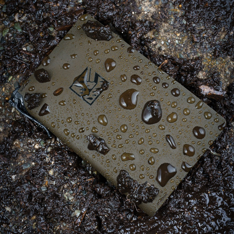 Rite in the Rain Monsoon Horizon Wallet - No. H935 - In the rain and mud