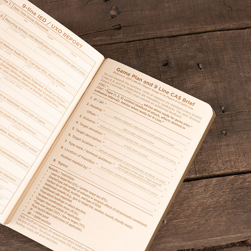 Rite in the Rain Tactical Stapled Notebook - 3 Pack - No. 980T-LITE - Additional Reference Cards