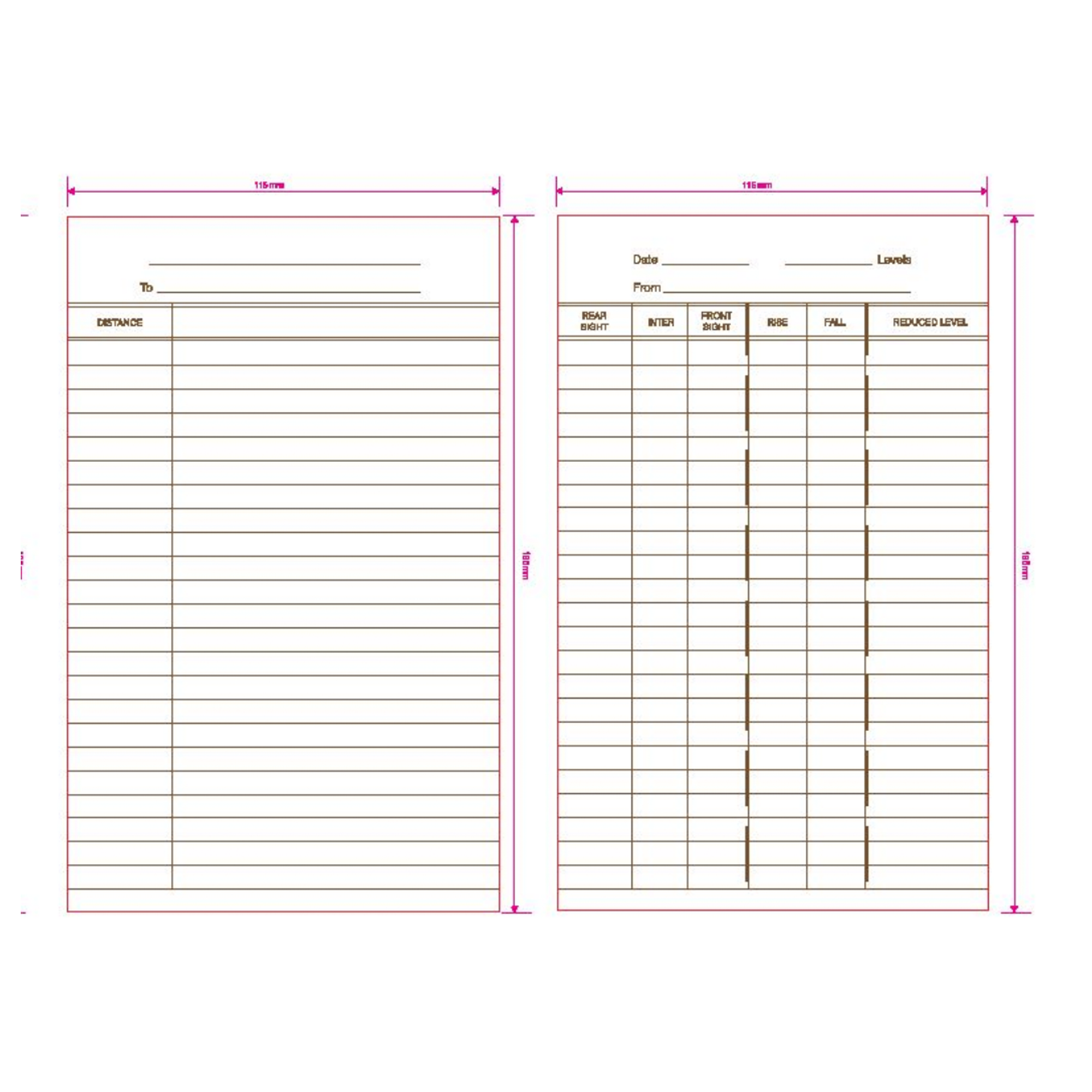 Page layout with columns and lines on a white background