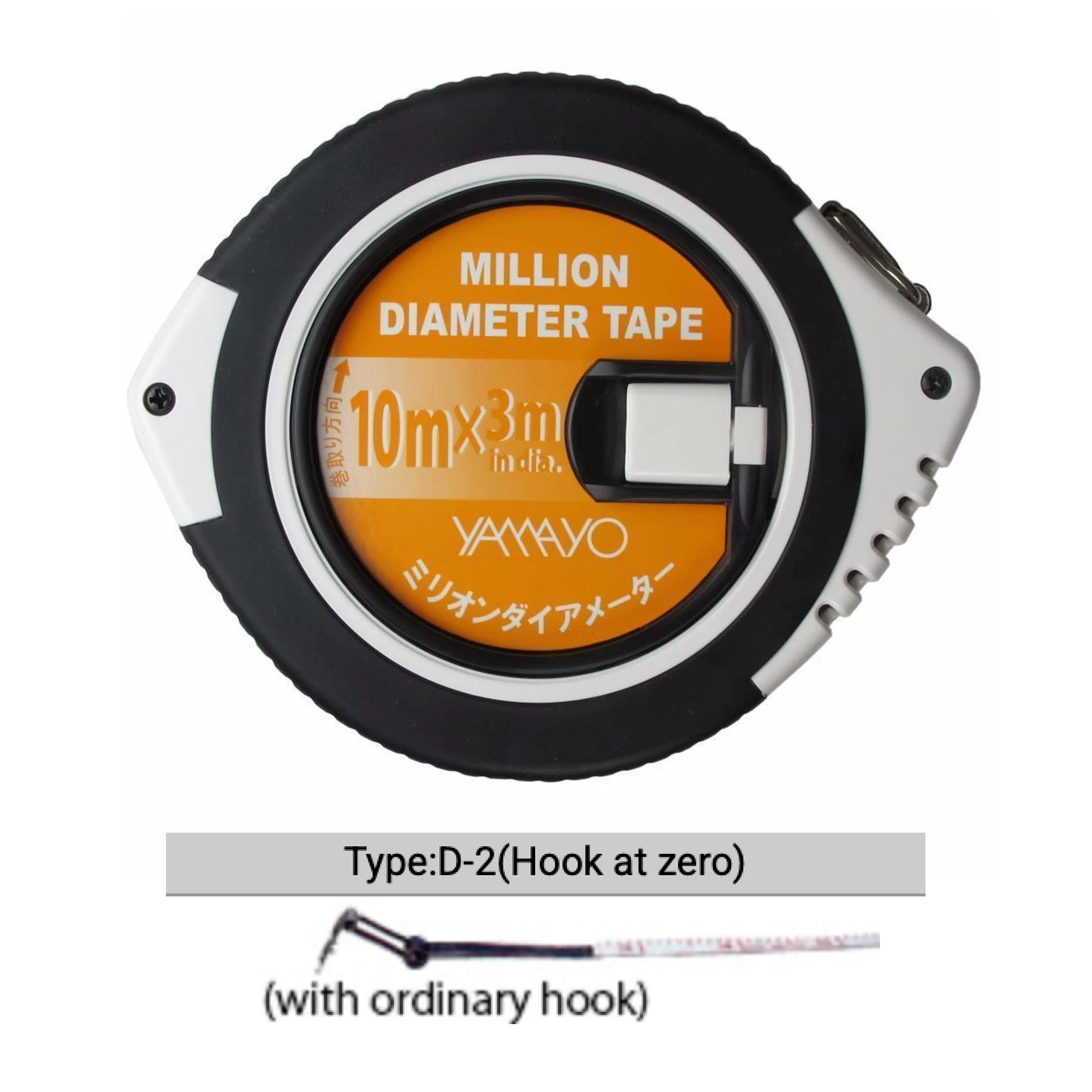 Yamayo million diameter tape measure on a white background