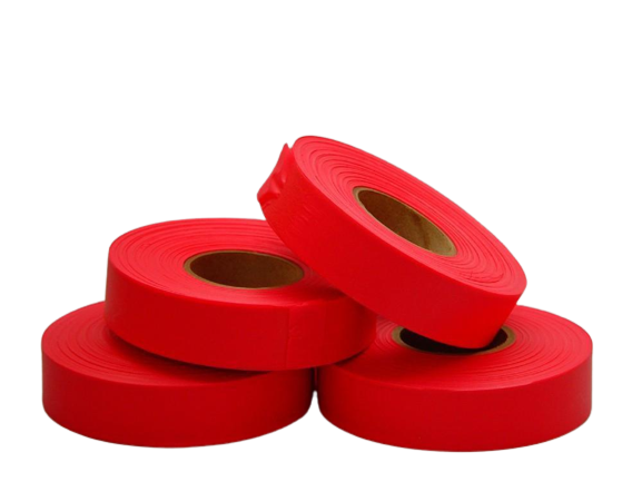 Presco Fluorescent Flagging Tape - 25mm x 100m - Discontinued - ON SALE!