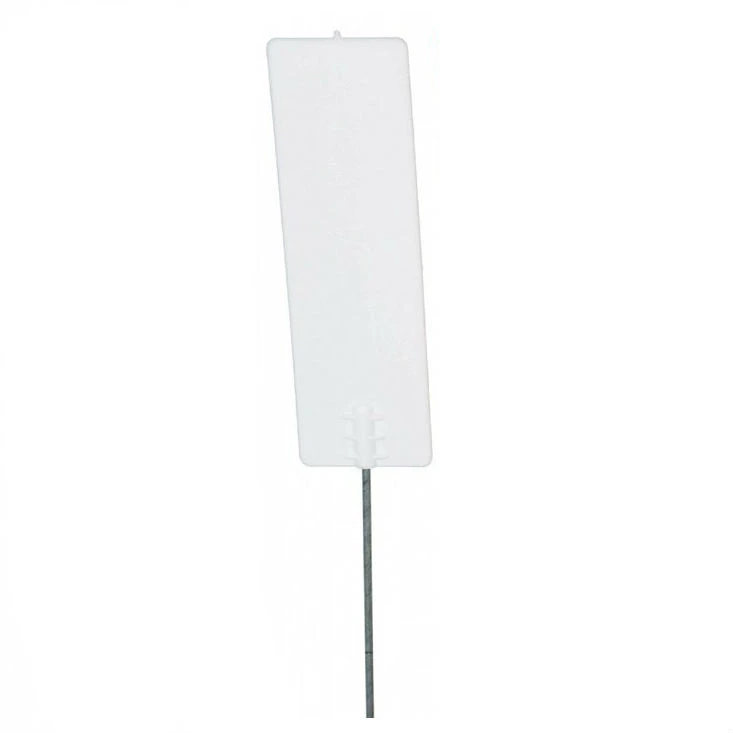 ProEarth Plastic Pin Marker on 500mm Wire Stake - Pack of 100 - White