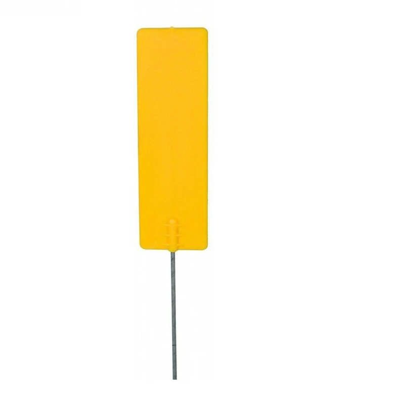 ProEarth Plastic Pin Marker on 500mm Wire Stake - Pack of 100 - Yellow