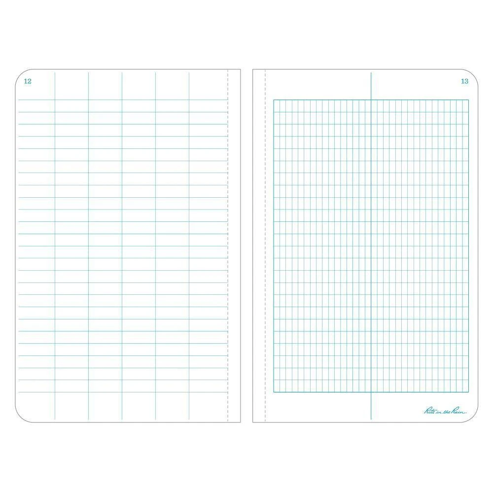 Rito bajo la lluvia 300F, Todo el tiempo Tránsito Fabrikoid Field Book, 120mm x 190mm