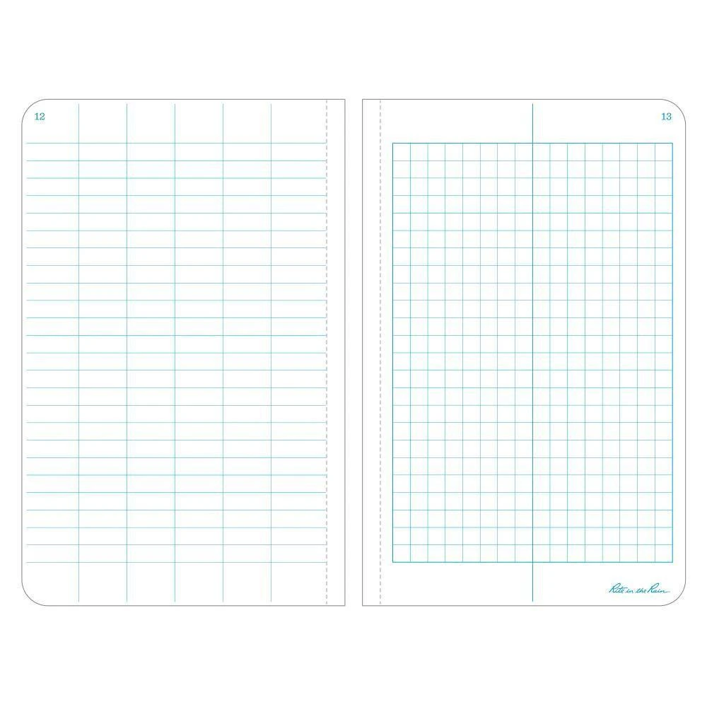 Rito bajo la lluvia 350F, Todo el tiempo Campo Fabrikoid Field Book, 120mm x 190mm