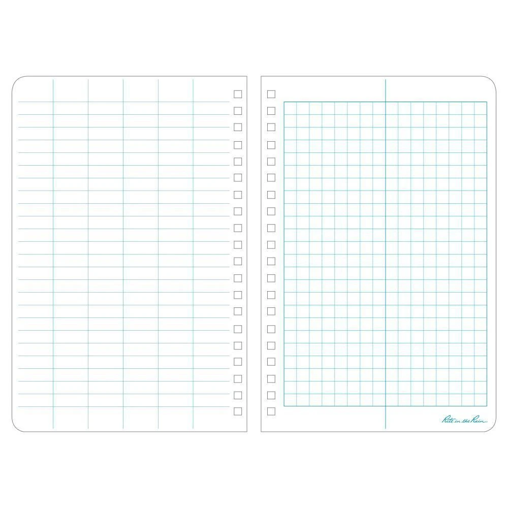 Rite in the Rain 353, Notebook Polydura Bidang Segala Cuaca, 117mm x 178mm