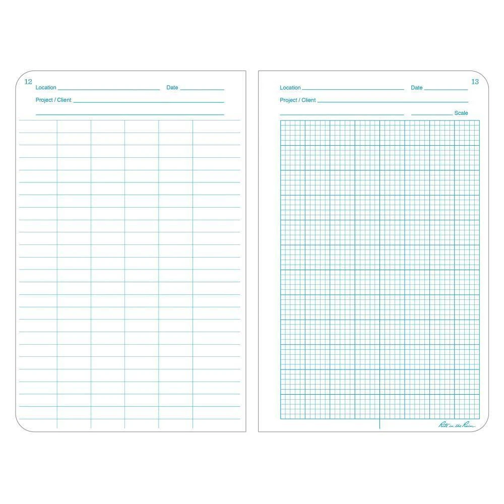 Rite in the Rain 540F, Carnet de terrain Fabrikoid géologique tous temps, 120 mm x 190 mm