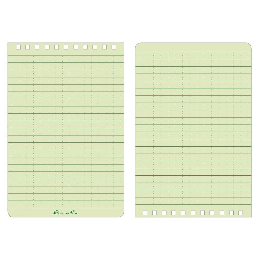 Rite in the Rain 946, All Weather Green Universal Polydura Notebook, 102mm x 152mm