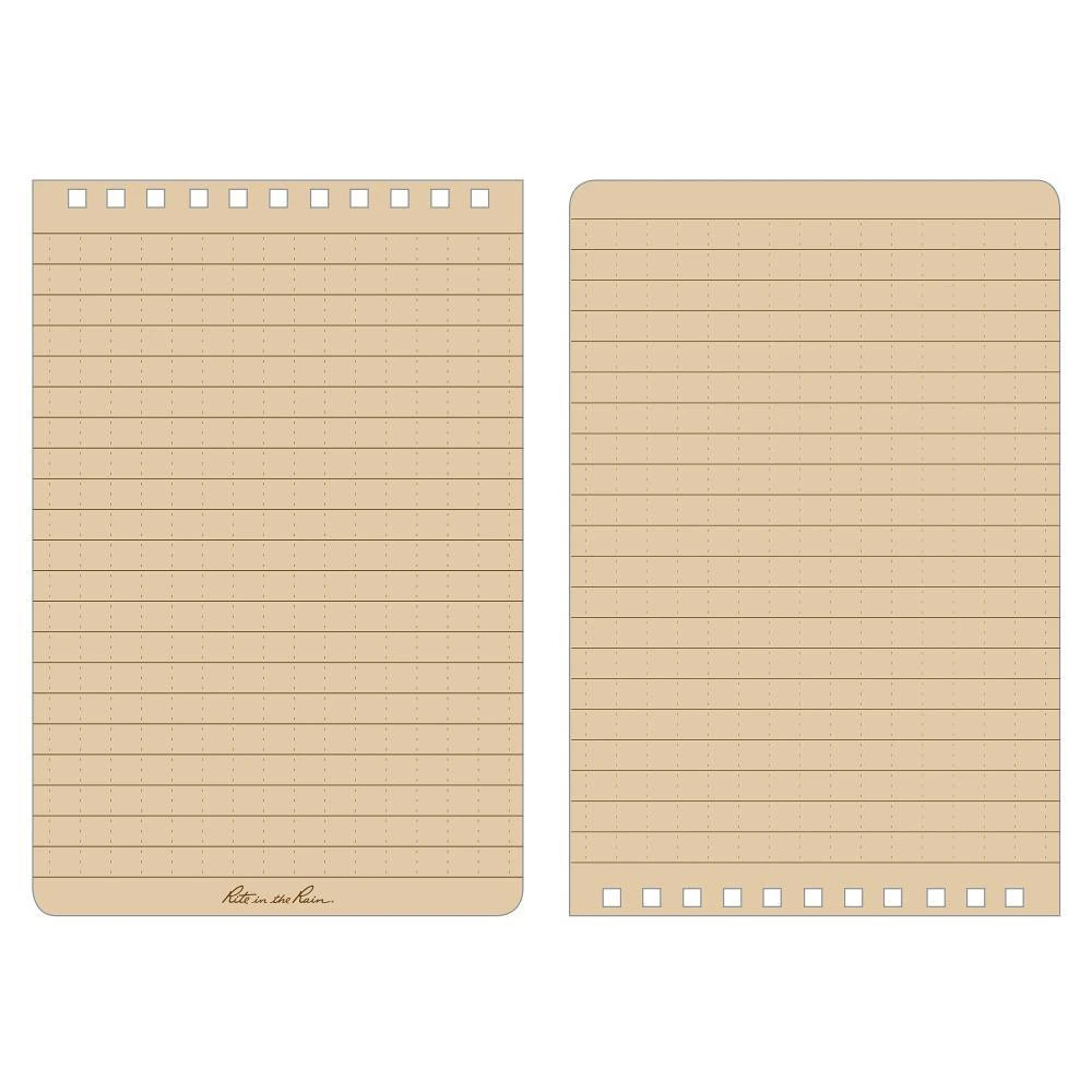 Rite in the Rain 946T, Notebook Polydura Universal Tan Segala Cuaca, 102mm x 152mm