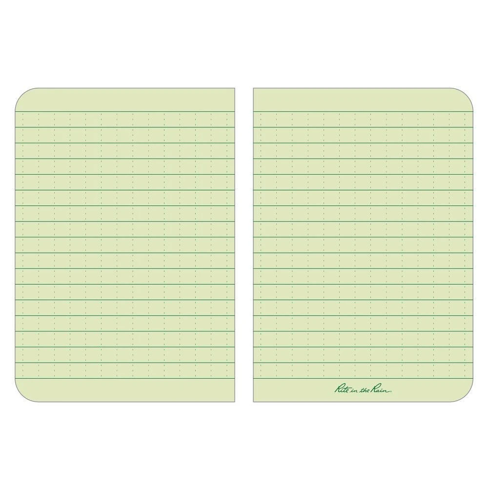 Rite in the Rain 954, All Weather Green Universal Field-Flex Memo Book, 89mm x 127mm