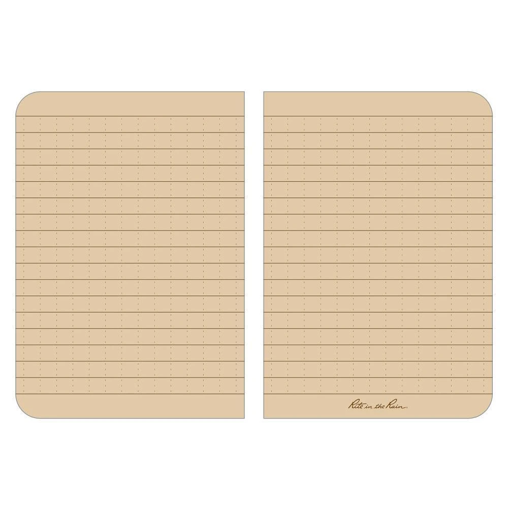 Rite in the Rain 954T, All Weather Tan Universal Field-Flex Memo Book, 89mm x 127mm