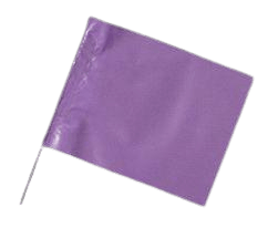 Presco Wire Stake Flags - 100 Flags - Purple