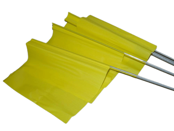 Presco Wire Stake Flags - 100 Flags - Yellow