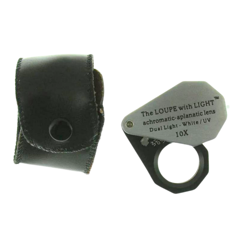 Prospectors UV LED 10x23mm Doublet Magnifier and Case