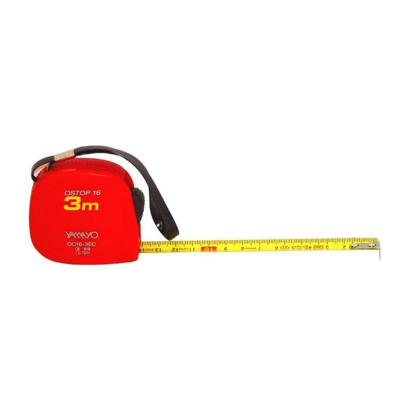 3 metre X 16mm Yamayo Ostop Pocket Steel Tape Measure Tape Lock - prospectors.com.au