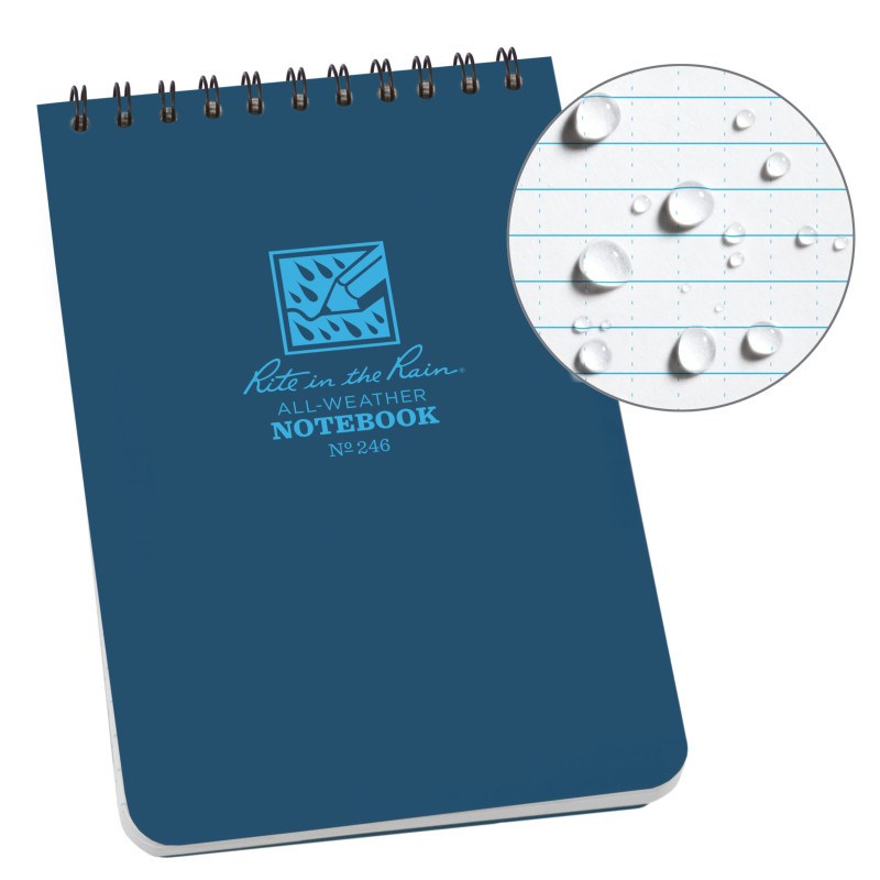 Rite in the Rain 246 Top Spiral Notebook 105x152mm-Blue