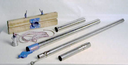 Dormer - berbagai ukuran x 1,0M ulir, katrol &amp; tali PISTON SAMPLER - Baja Tahan Karat, Tipe lubang bawah dengan aksesori.