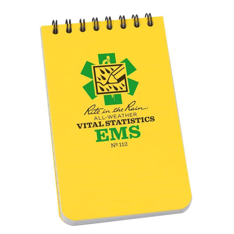 Rite in the Rain 112, All Weather EMS Vital Stats Polydura Notebook, 76mm x 127mm-Normal-Prospectors