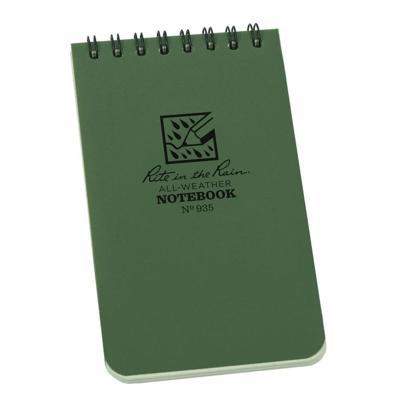 Rite in the Rain 935, All Weather Green Universal Polydura Notebook, 76mm x 127mm-Normal-Prospectors