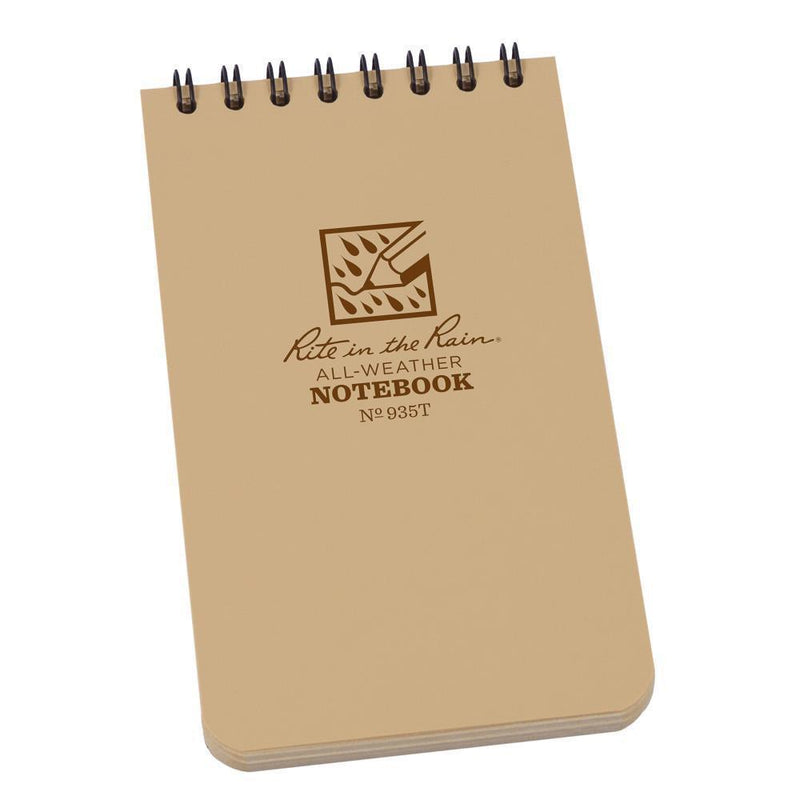 Rite in the Rain 935T, All Weather Tan Universal Pocket Notebook, 76mm x 127mm-Normal-Prospectors