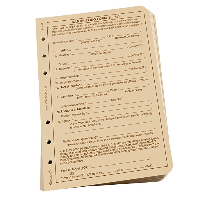 Rite in the Rain 902T, All Weather Tan CAS 9 Line Loose Leaf Sheets