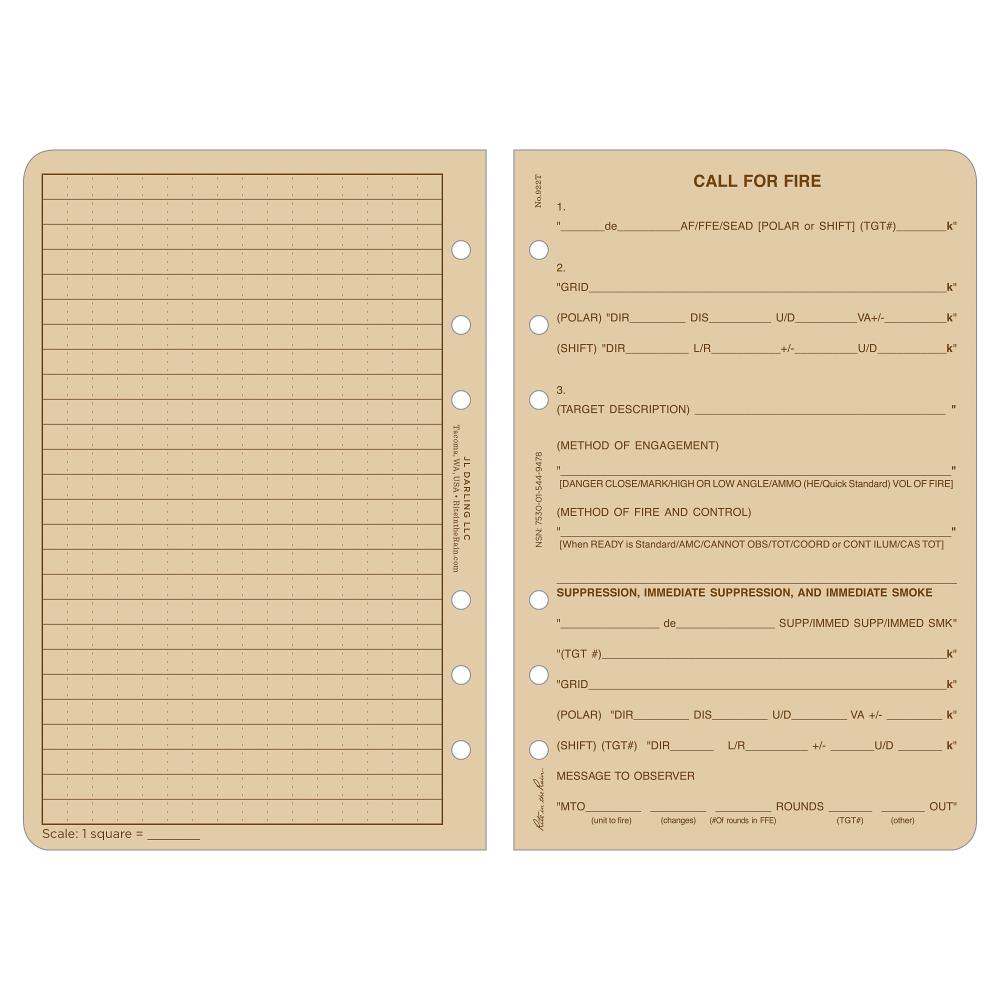 ON SALE! Rite in the Rain 922T, All Weather Tan Call for Fire Loose Leaf Sheets, 117mm X 178mm