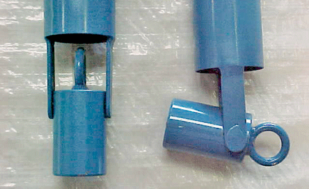 Dormer - berbagai ukuran x 1,0M Painted Steel Sludger atau Bailer - Tipe atas putar untuk sambungan tali dan batang
