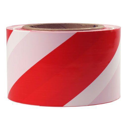 Presco Striped Barricade Tape - 75mm x 91m - White and Red